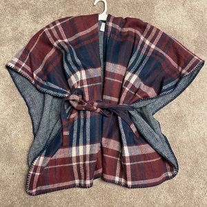 Francescas Plaid Poncho/Wrap